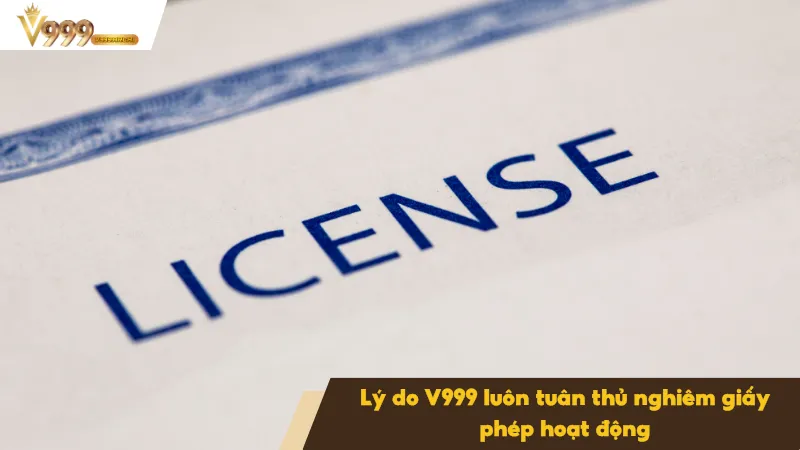 V999 công khai toàn bộ giấy phép hoạt động ngay trên giao diện chính